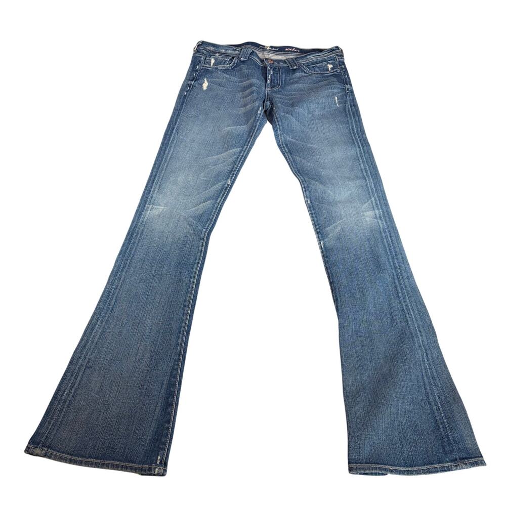 7 For All Mankind Blue Boot Cut Jeans